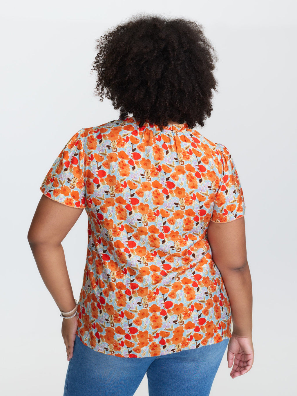 In Full Bloom Mock Neck Shirt