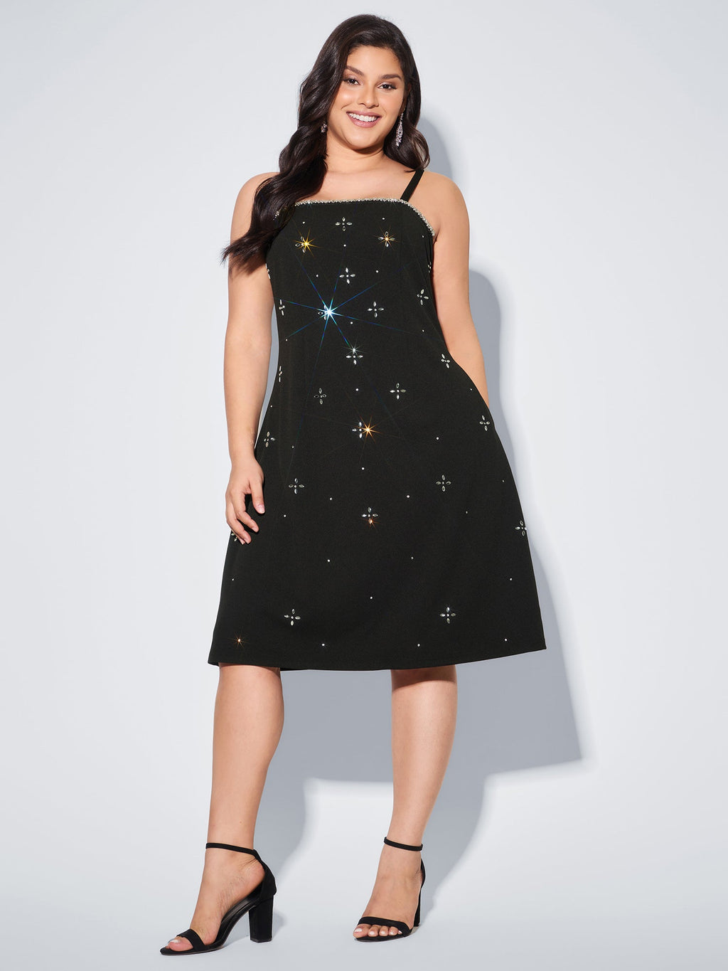 Beaded Sleeveless Pocket Mini Dress