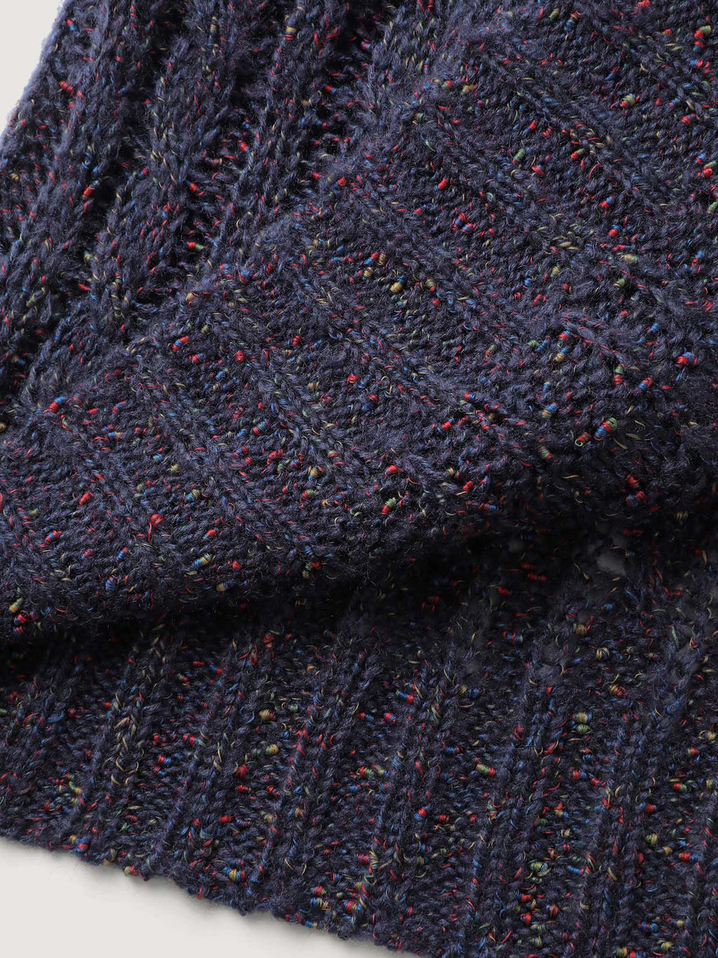 Textured Heather Pockets Open-Front Cardigan