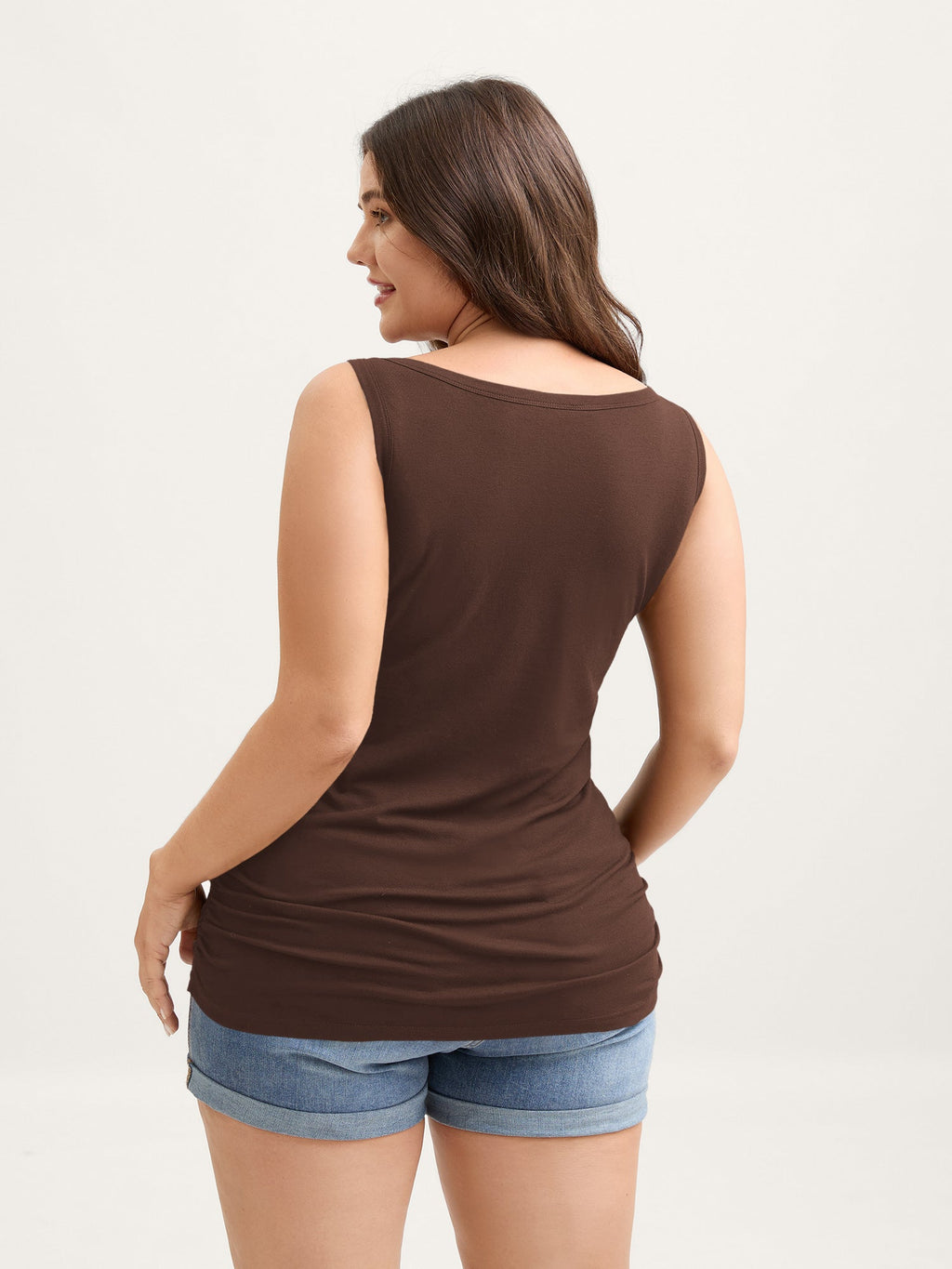 Supportive Bra Pleated Fitted Tank Top