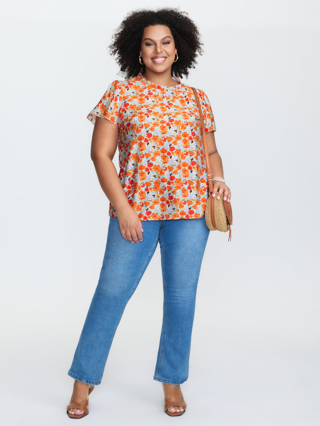 In Full Bloom Mock Neck Shirt