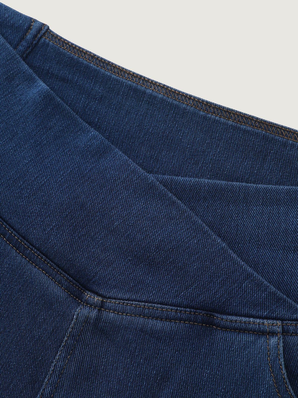 Pull-On Stretchy Wide Waistband Skinny-Fit Knit Jeans
