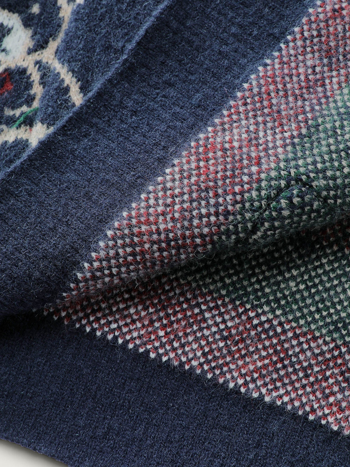 Supersoft Festive Pattern Jacquard Pockets Knit Cardigan