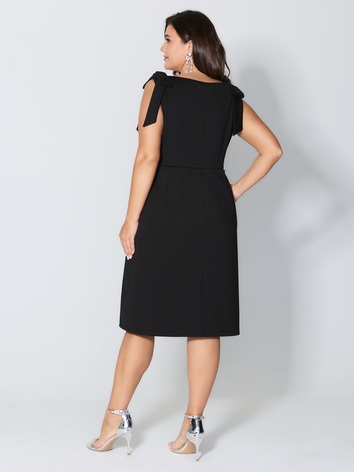 Shoulder Tie Sculpting Bodice Mini Dress