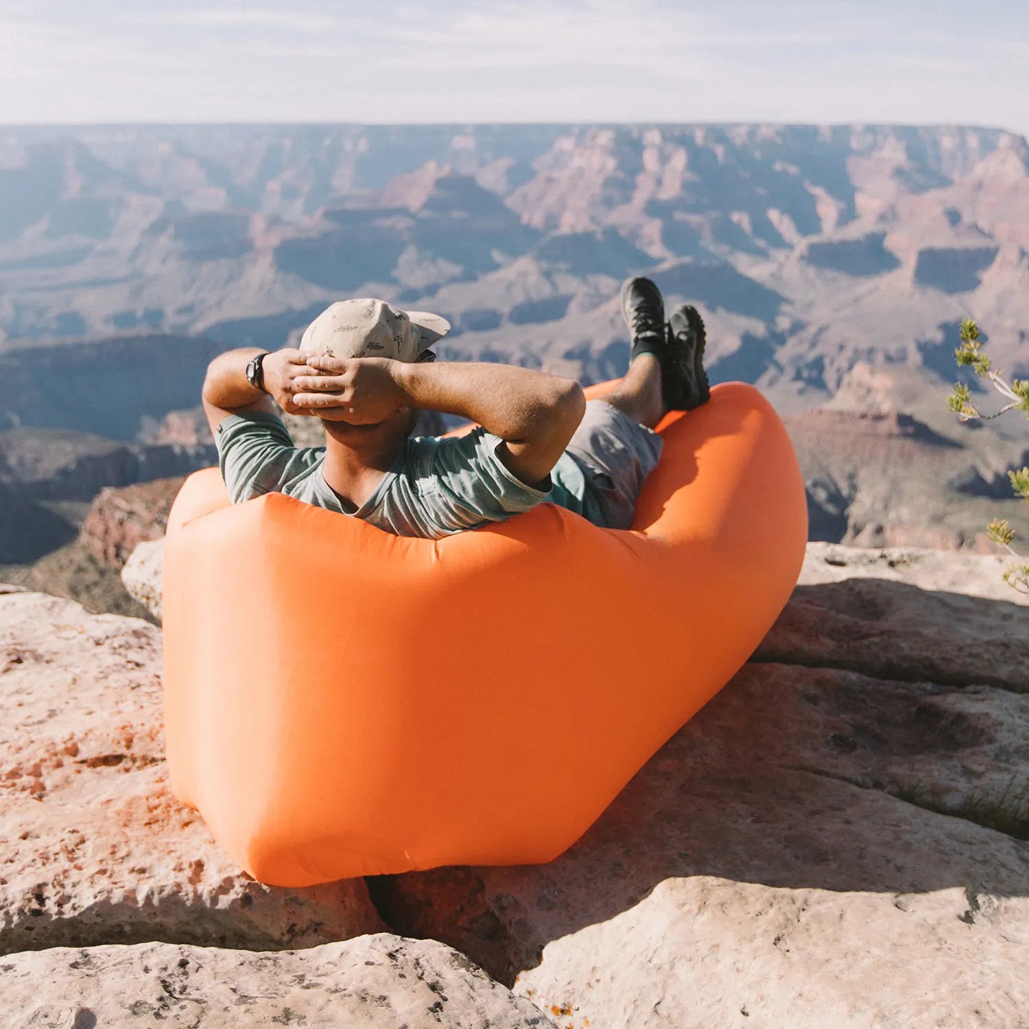 Inflatable Recliner Air Sofa Light Beach Sleeping Camping Bag
