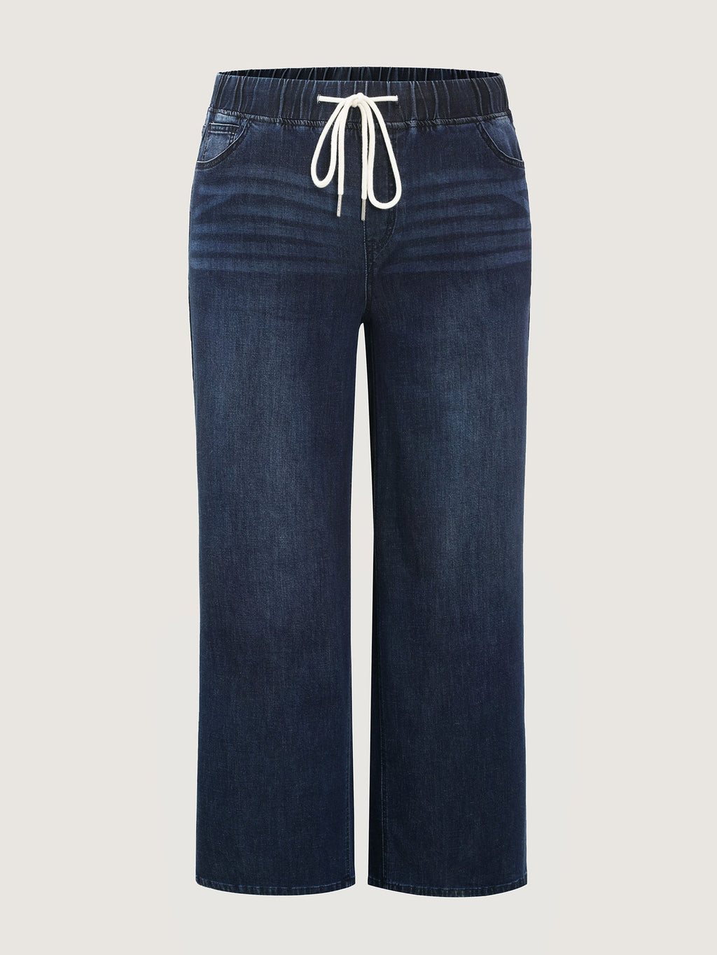Easy Pull-On Stretchy Wide-Leg Jeans