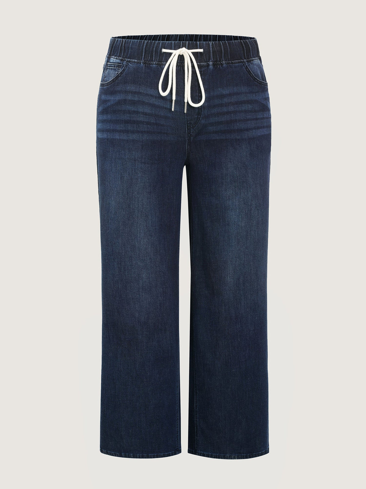 Easy Pull-On Stretchy Wide-Leg Jeans
