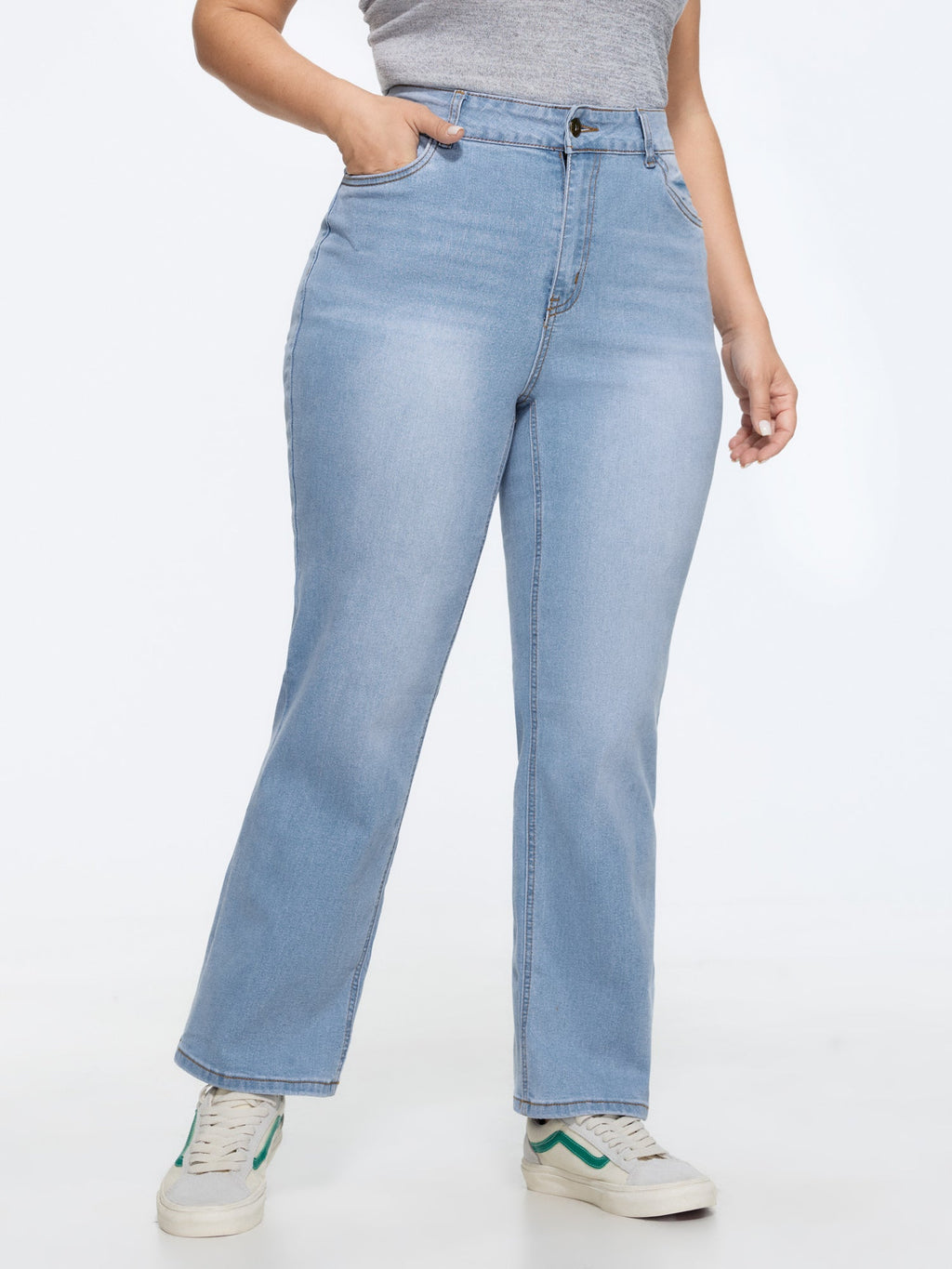 Thigh-Friendly Capri Straight-Leg Jeans