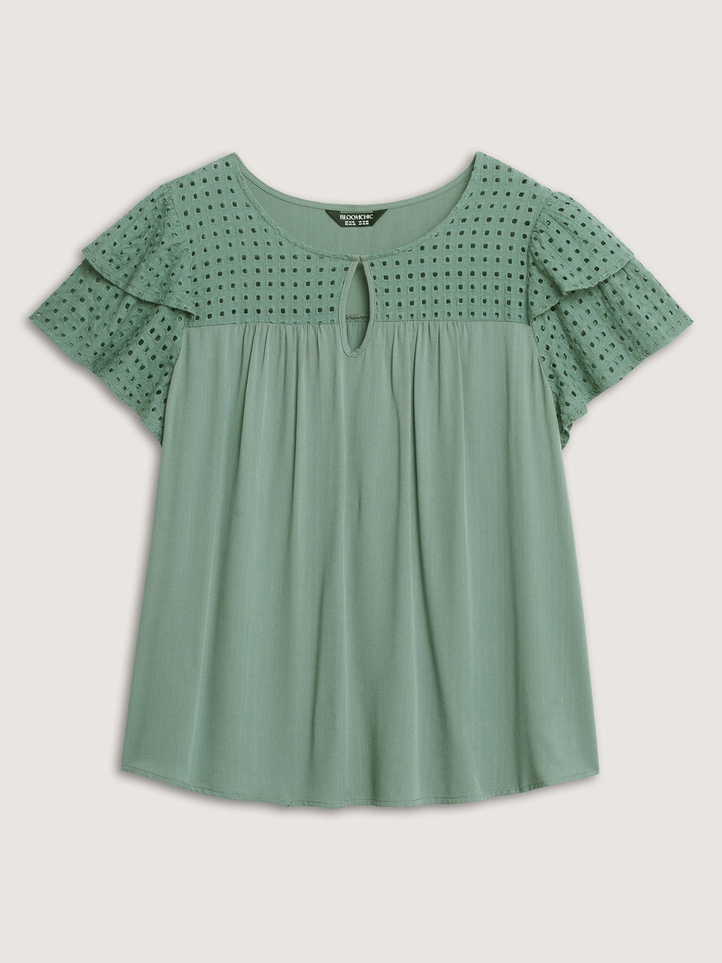 Pure Cotton Layered Sleeve Flowy Blouse