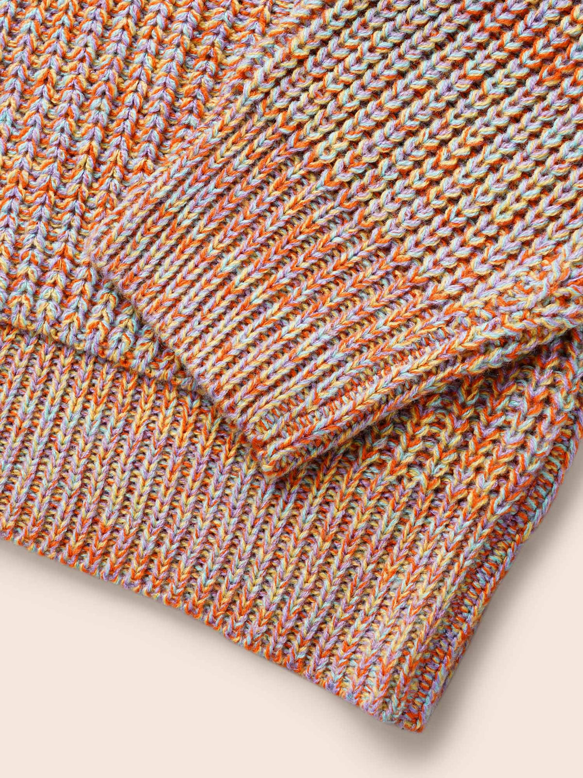 Heather Patch Pocket Drop Shoulder Cardigan