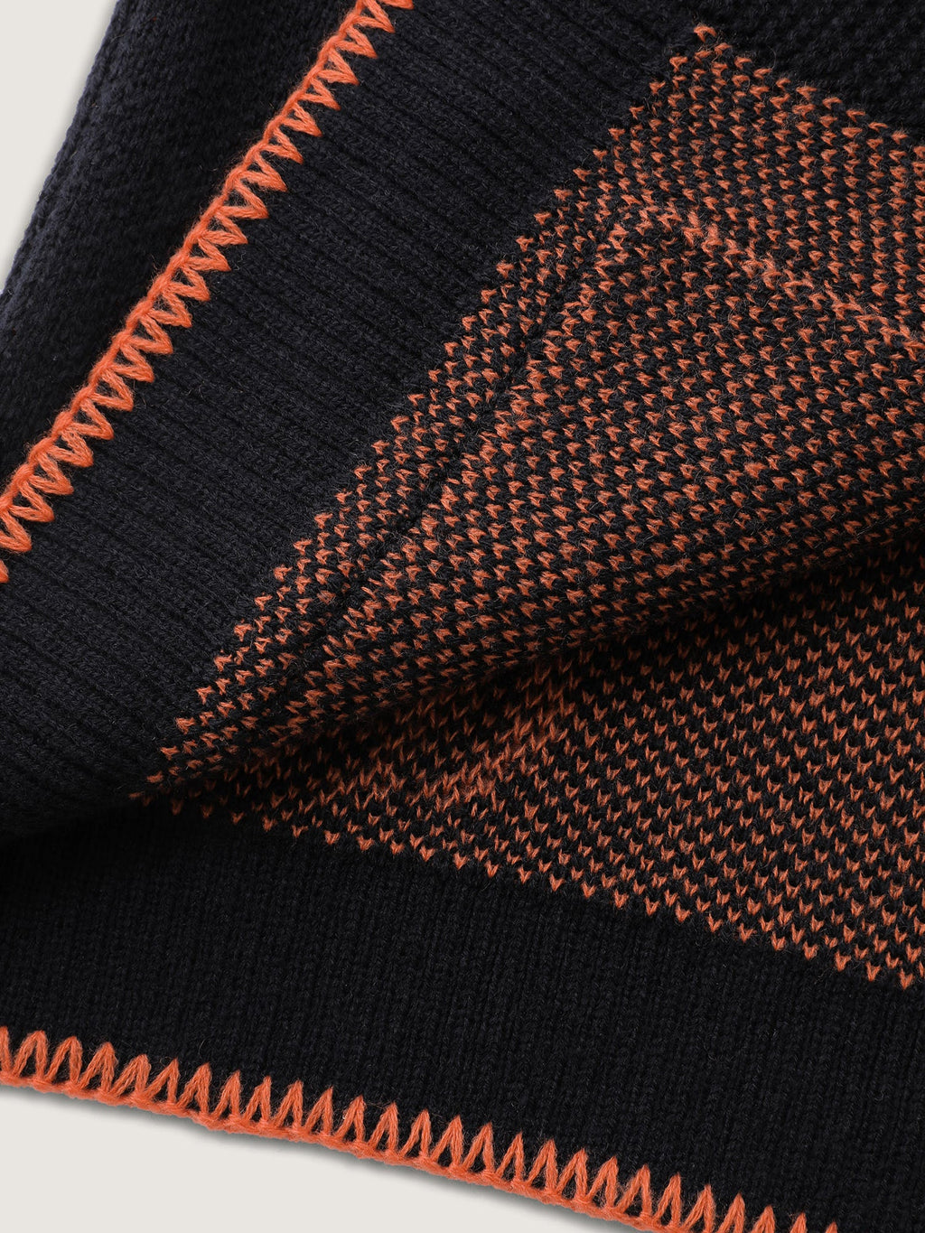 Halloween Pumpkin Print Contrast Knit Cardigan