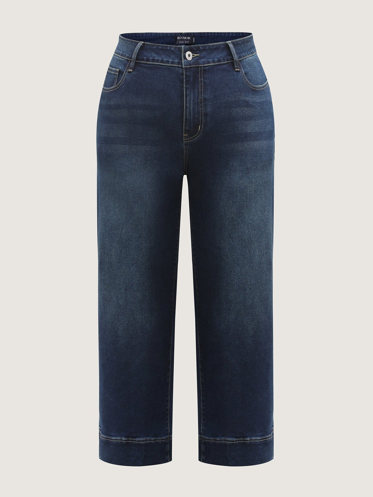 Pull-On High Waist Wide-Leg Jeans