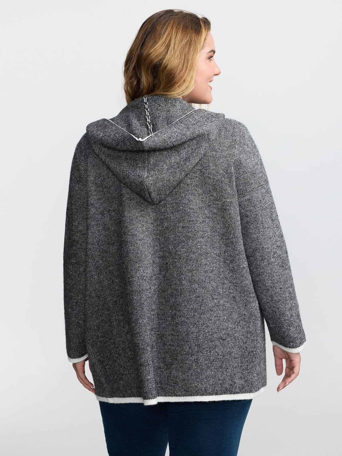 Supersoft Super Stretchy Hooded Knit Cardigan