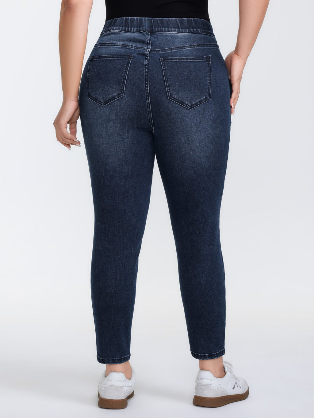 Super Stretchy Pull-On Cropped Skinny-Fit Jeans
