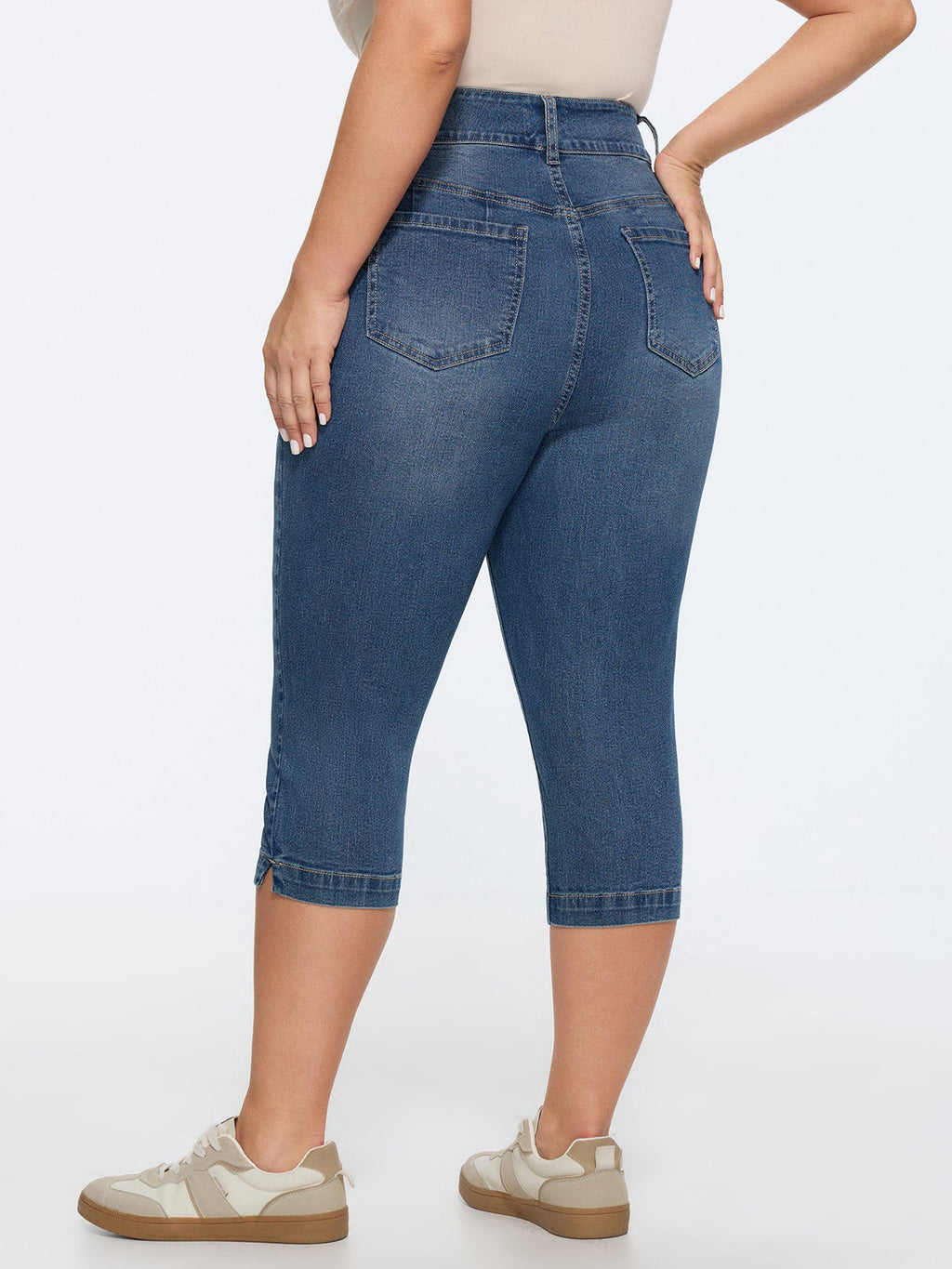 Stretchy Skinny-Fit Cropped Jeans