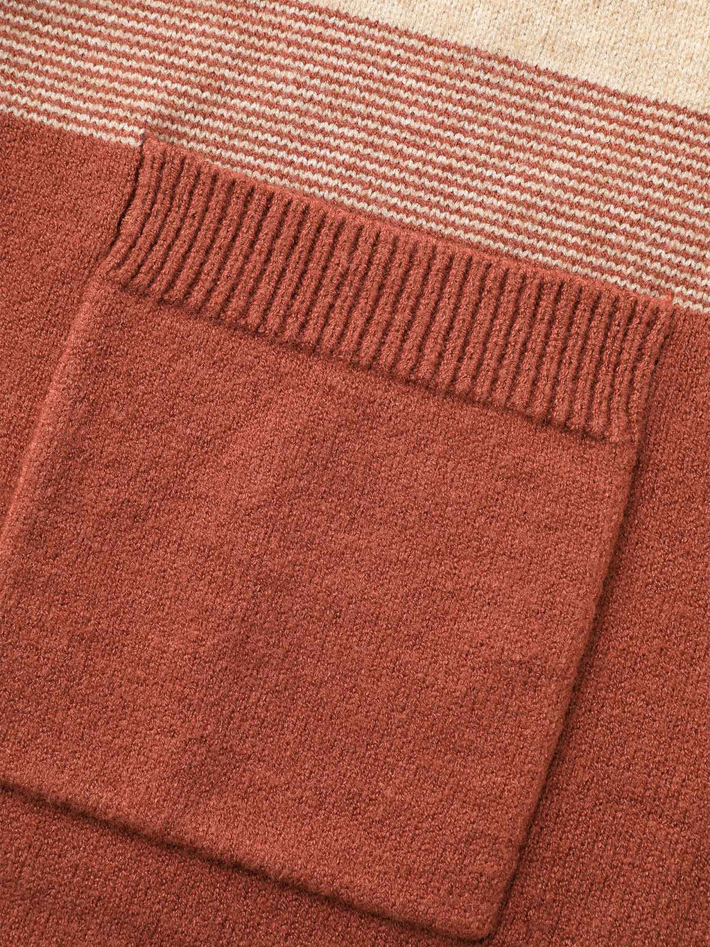 Ombre Contrast Drop Shoulder Cardigan