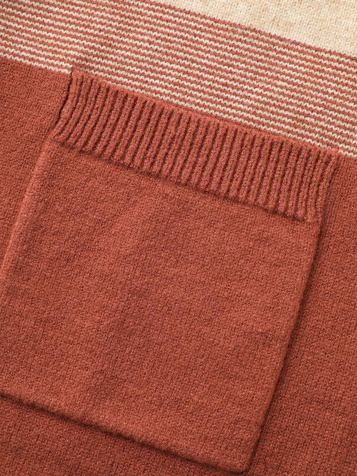 Ombre Contrast Drop Shoulder Cardigan