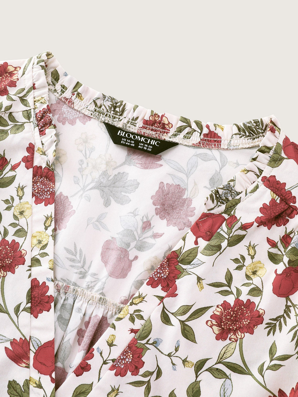 Pure Cotton Floral Print Notched Collar Blouse