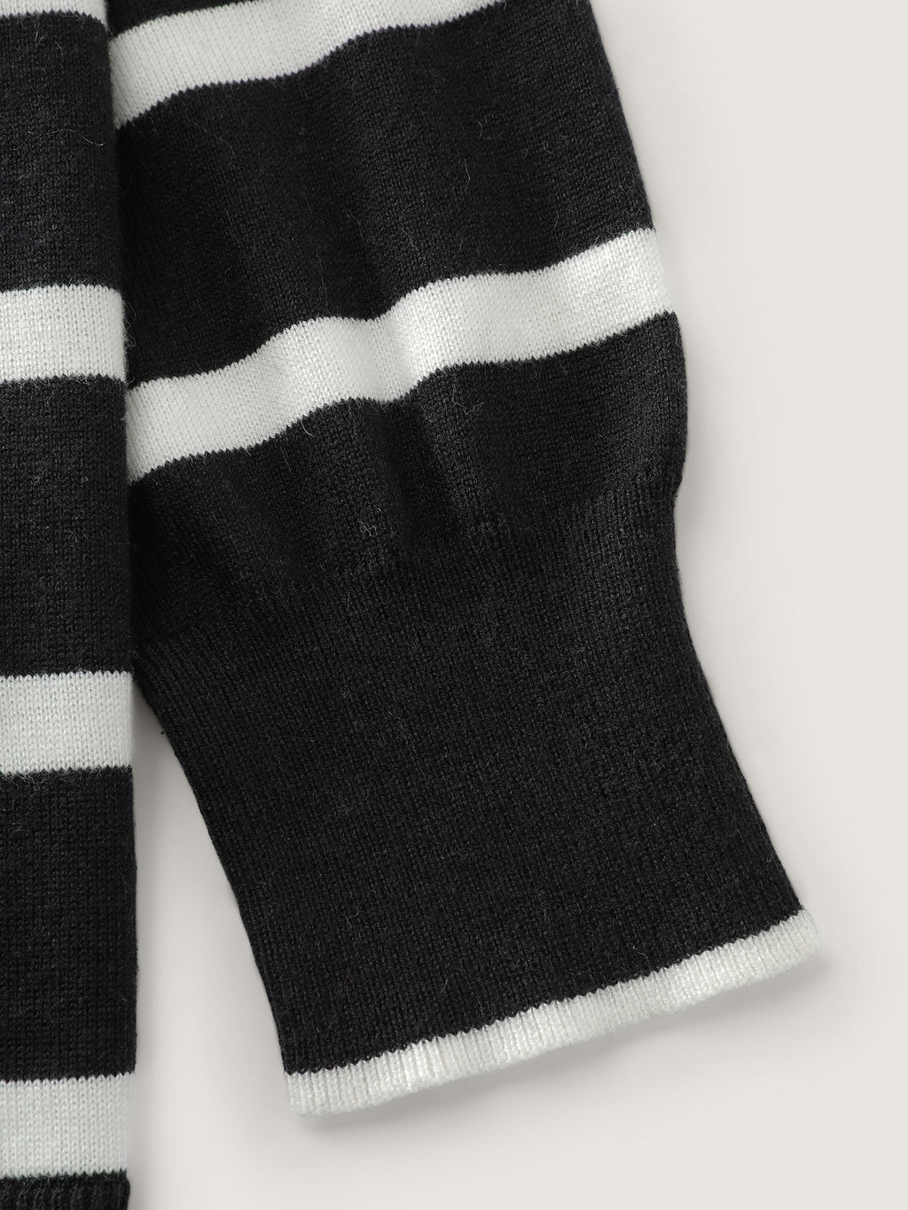 Stripe Wool Blend Slit Knit Cardigan