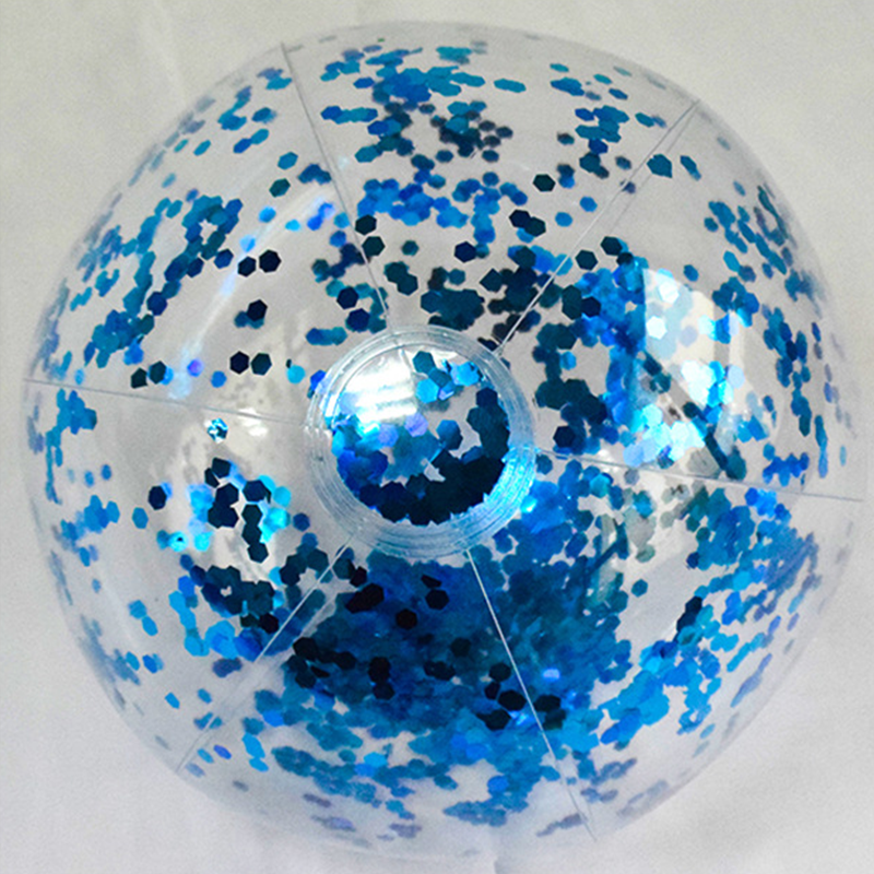 Glitter Beach Ball Family Party Water Toy with Inflator