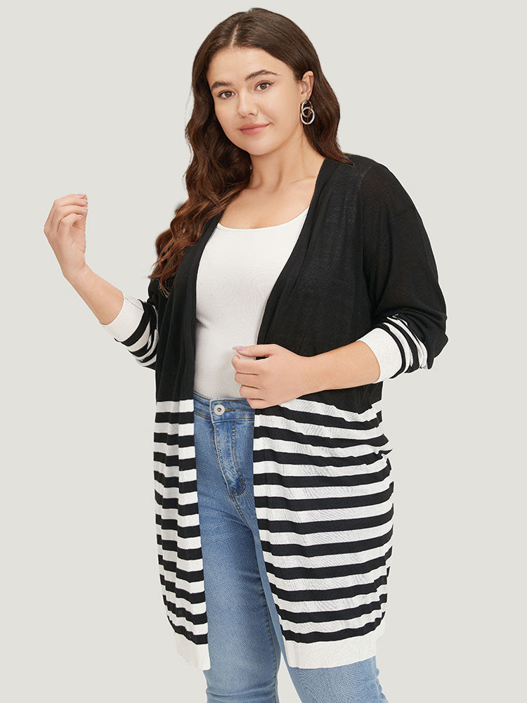 Supersoft Essentials Striped Open Front Cardigan