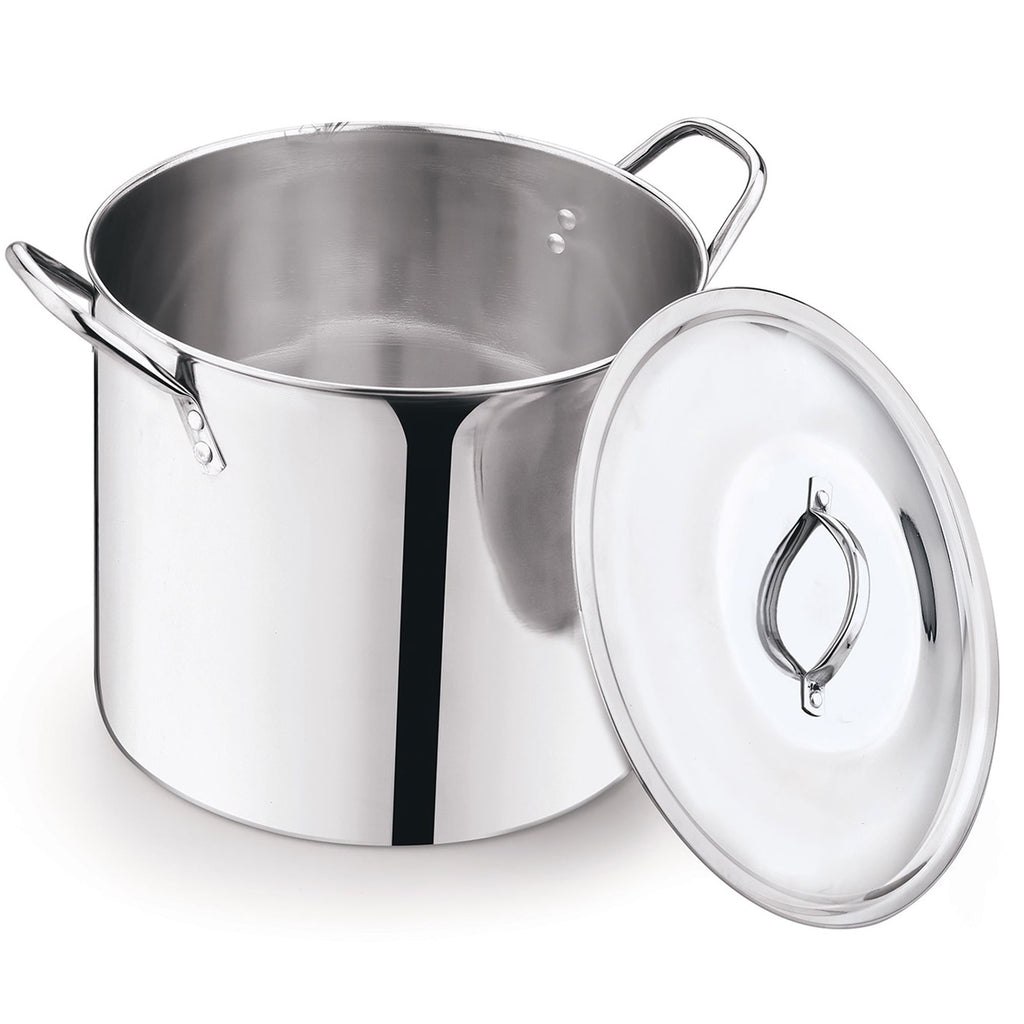 8 Quart Stainless Steel Stock Pot with Metal Lid & Dual Handles, Large Cooking Pot for Soup, Stew, Boiling, Commercial & Home Use