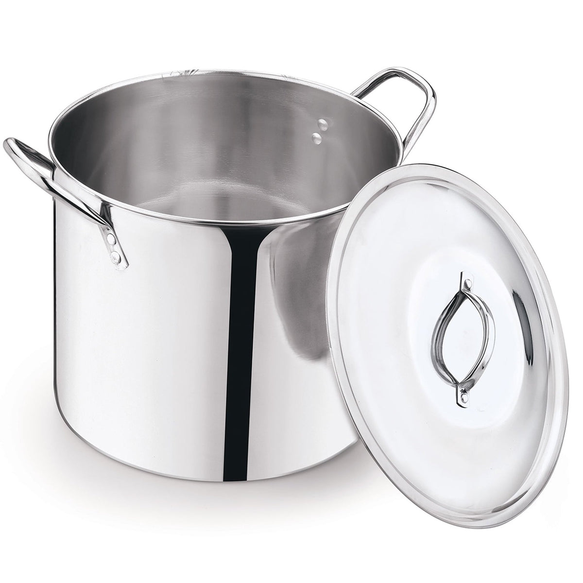 8 Quart Stainless Steel Stock Pot with Metal Lid & Dual Handles, Large Cooking Pot for Soup, Stew, Boiling, Commercial & Home Use