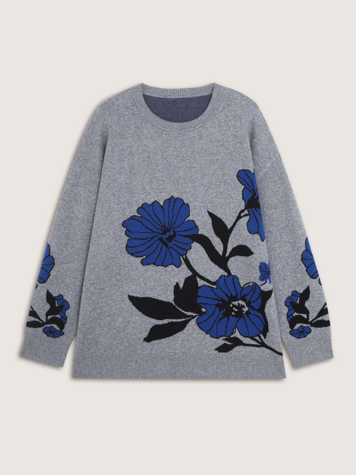 Supersoft Floral Round Neck Pullover