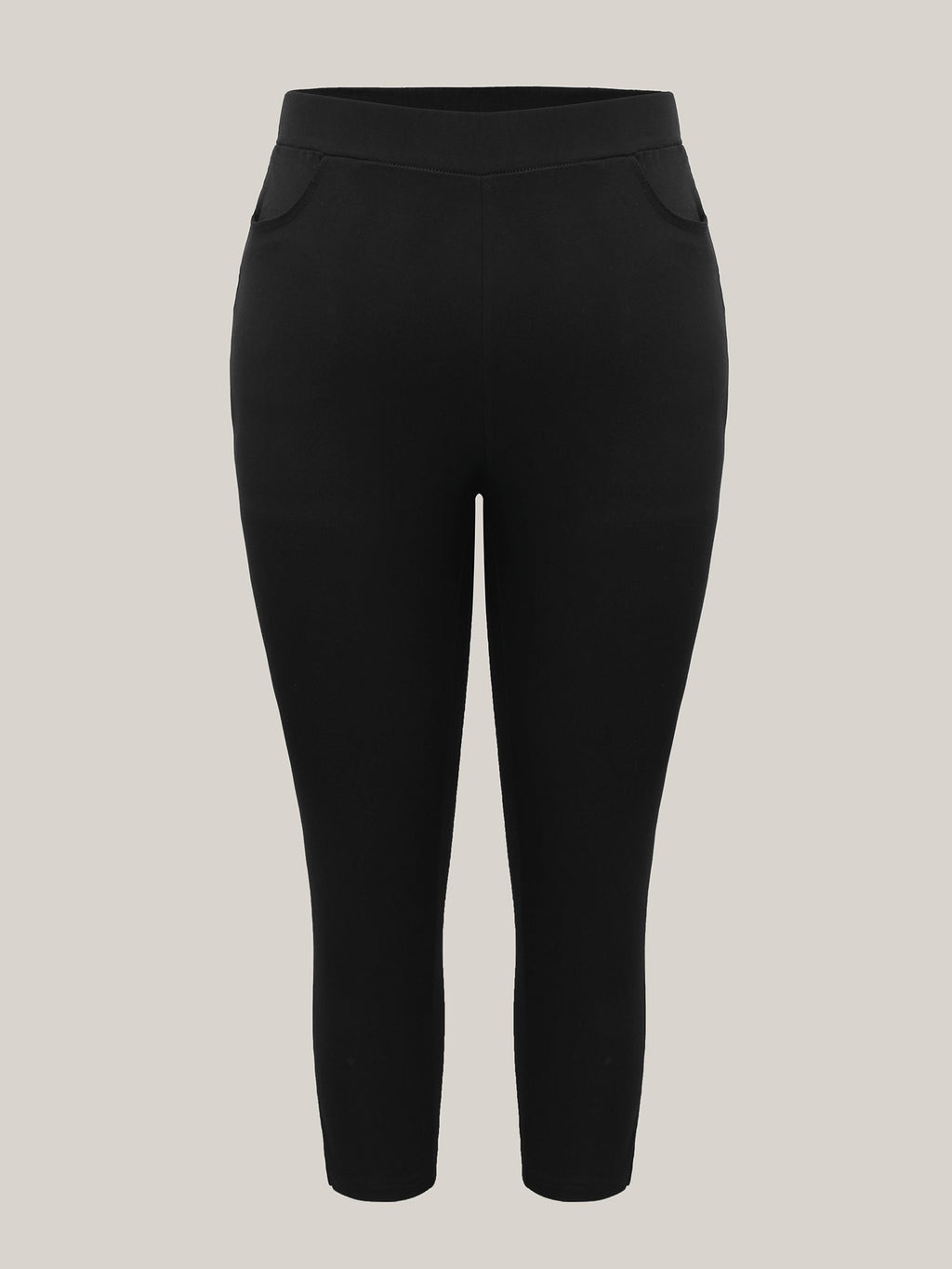 Stretch Split Hem Pockets Skinny Pants