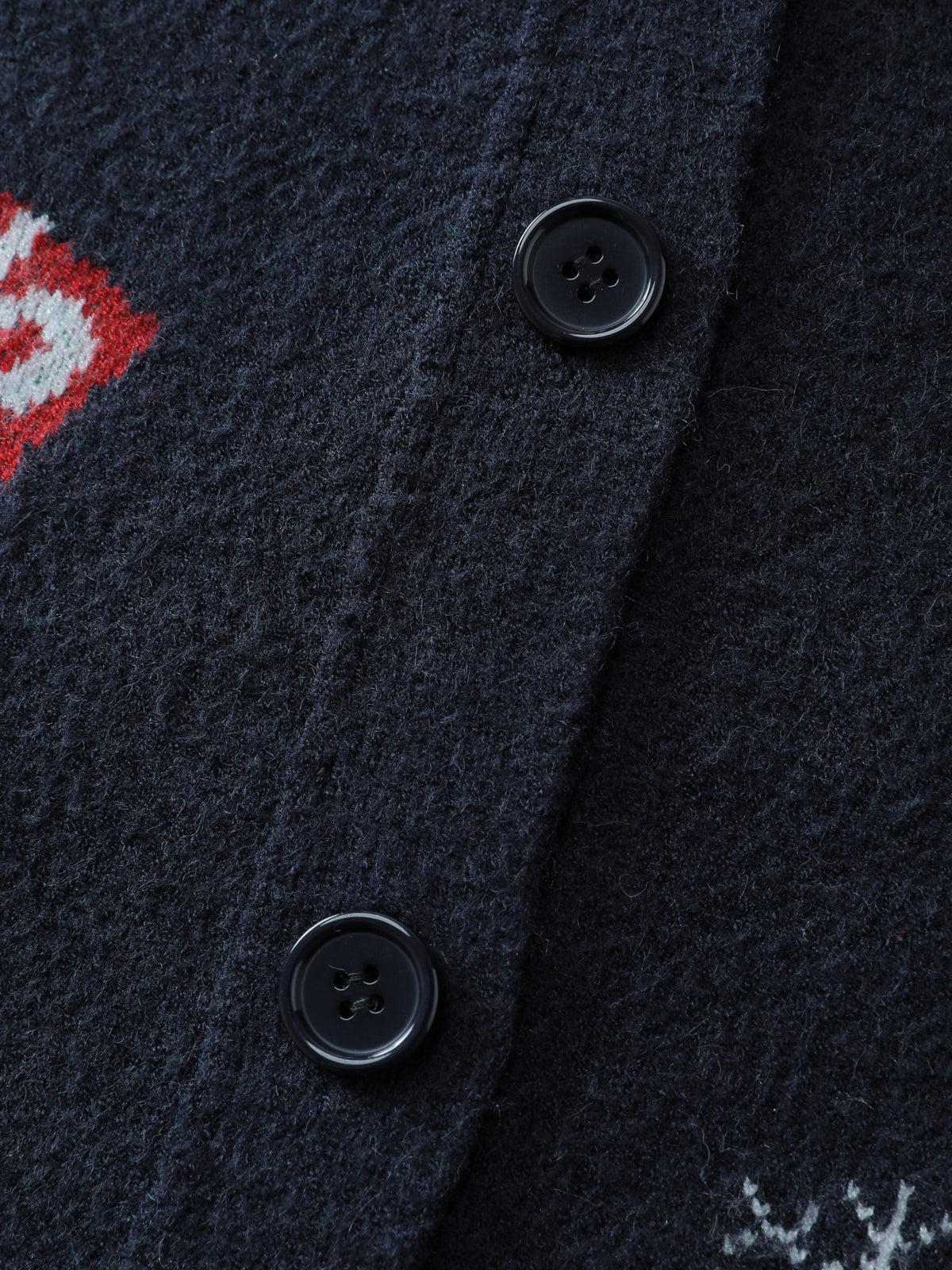 Holiday Pattern Collar Button Knit Cardigan