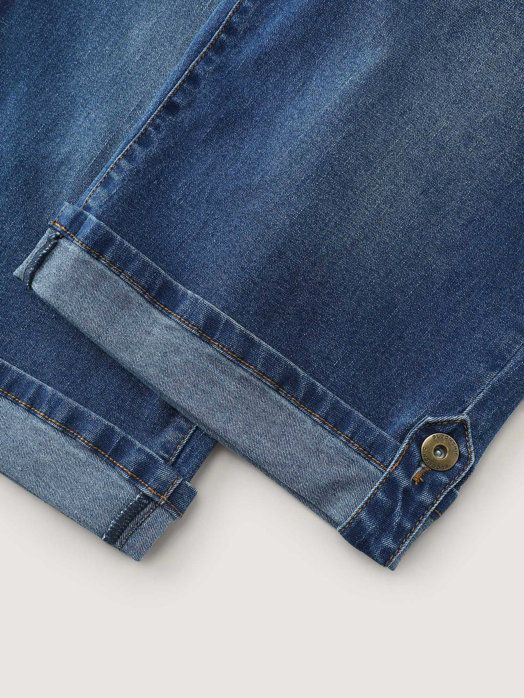 Pull-On Stretchy Denim Shorts