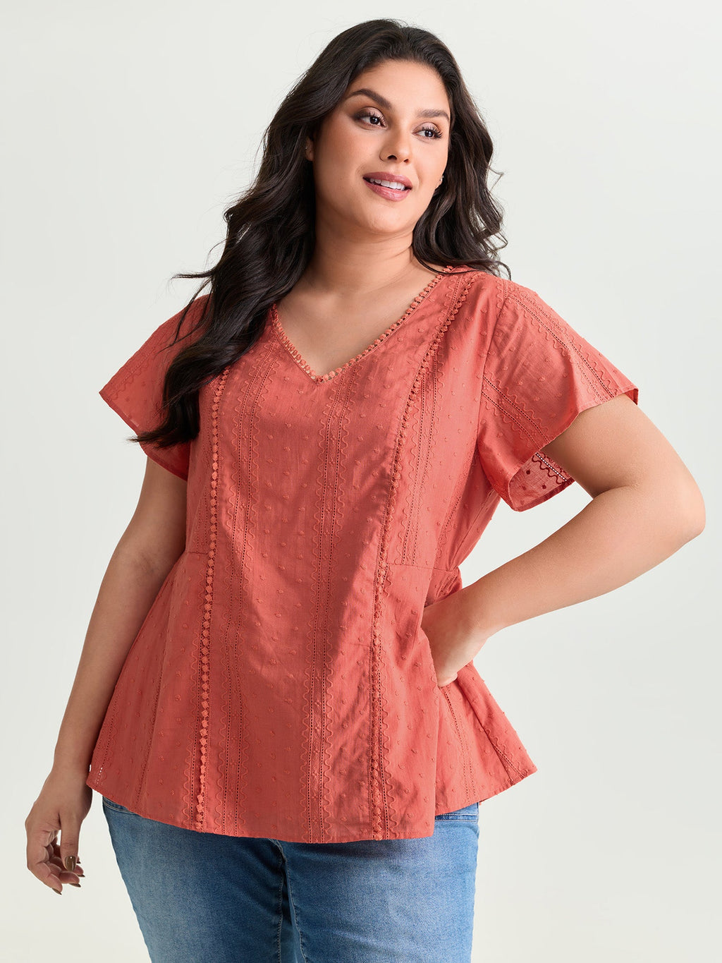 Cotton Breezy Eyelet Textured Blouse