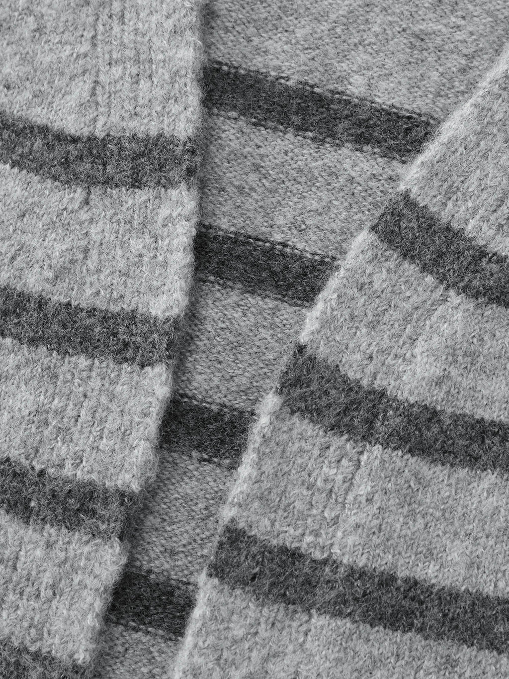 Striped Open-Front Knit Cardigan