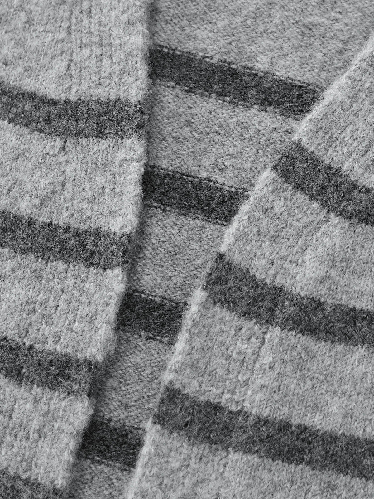 Striped Open-Front Knit Cardigan