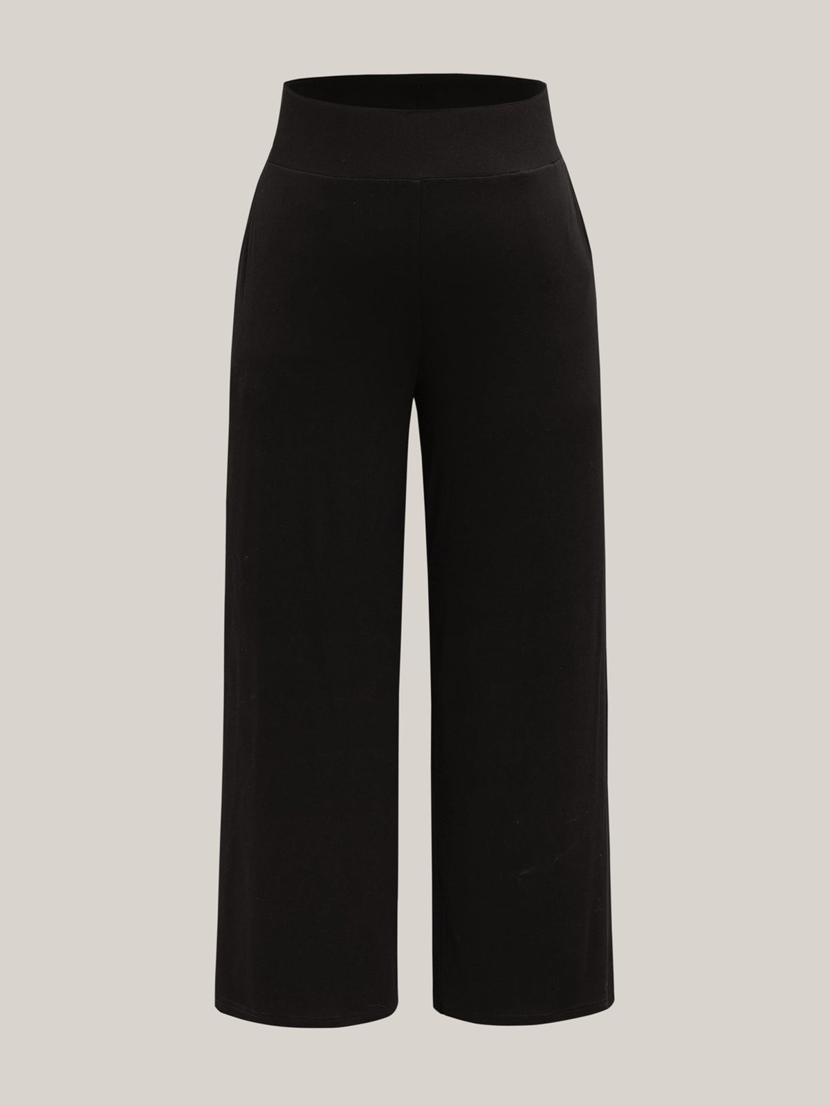 Stretchy Waist Straight-Leg Pants