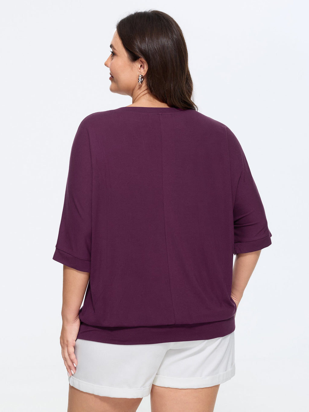 Supersoft Stretchy V-Neck Plain T-Shirt