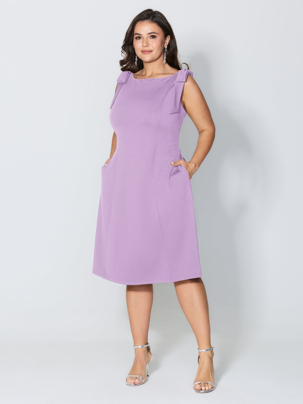 Shoulder Tie Sculpting Bodice Mini Dress