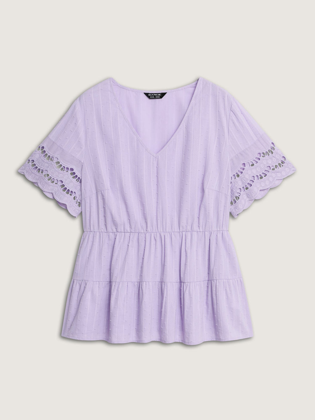 Cotton Textured Tiered Blouse