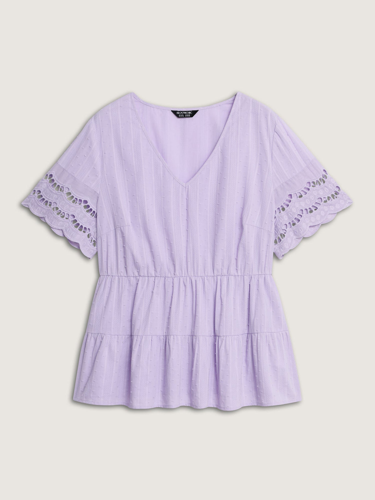 Cotton Textured Tiered Blouse