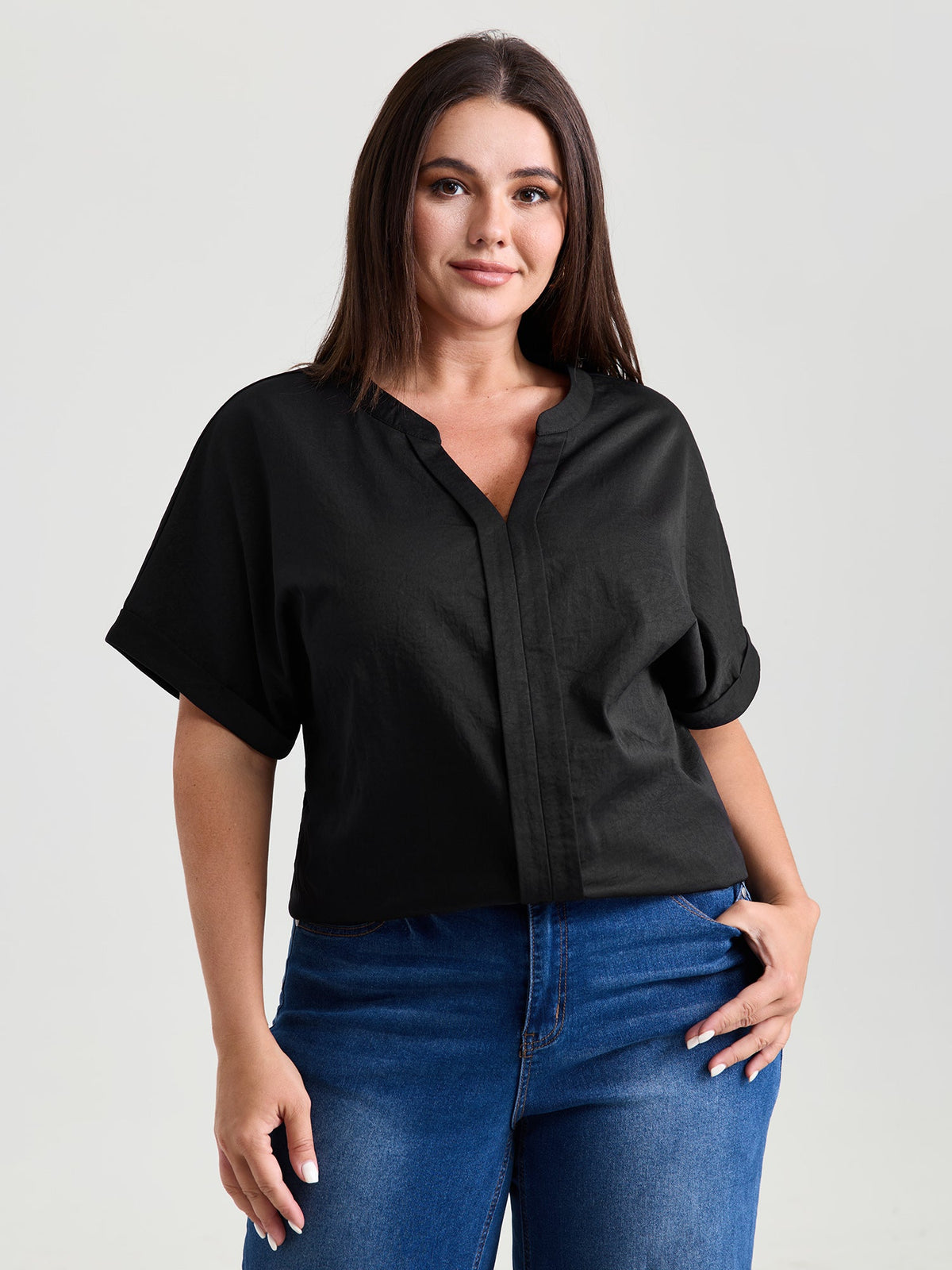 Breathable Feel Textured Blouse