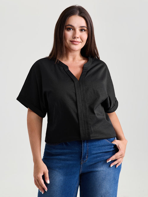 Breathable Feel Textured Blouse