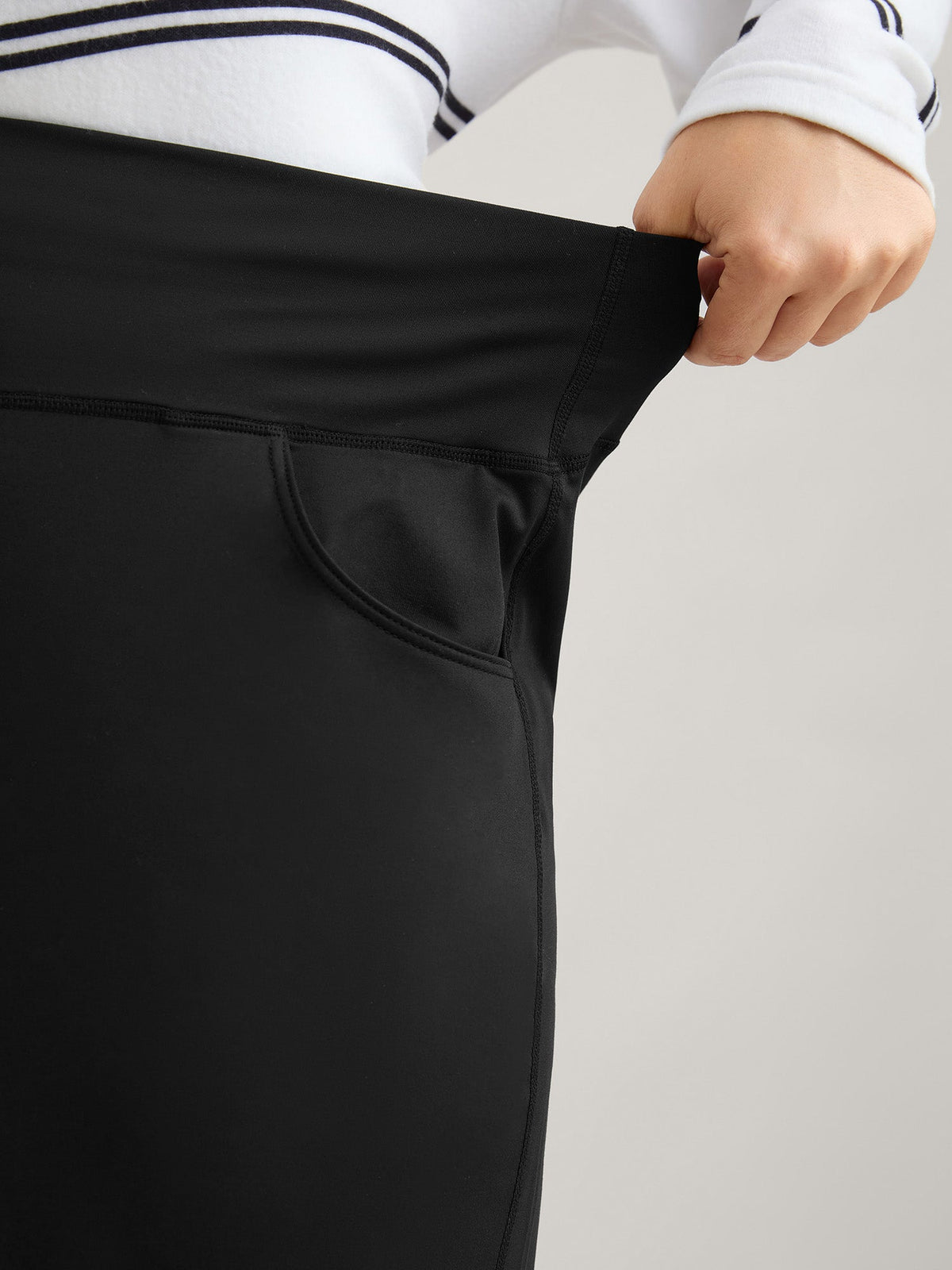 Super Stretchy Wide-Leg Casual Pocket Pants