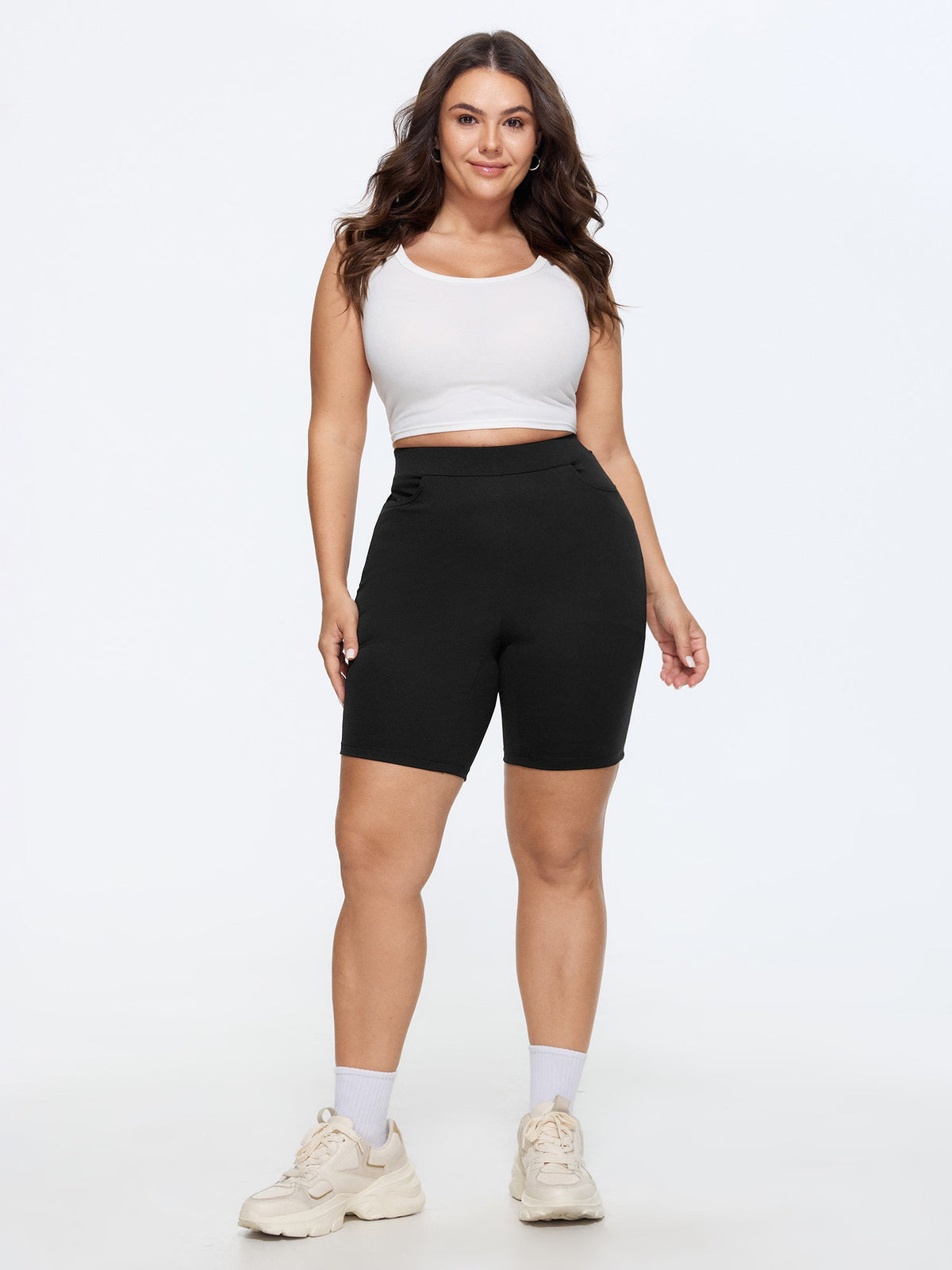 Stretchy Pull-On Plain Leggings