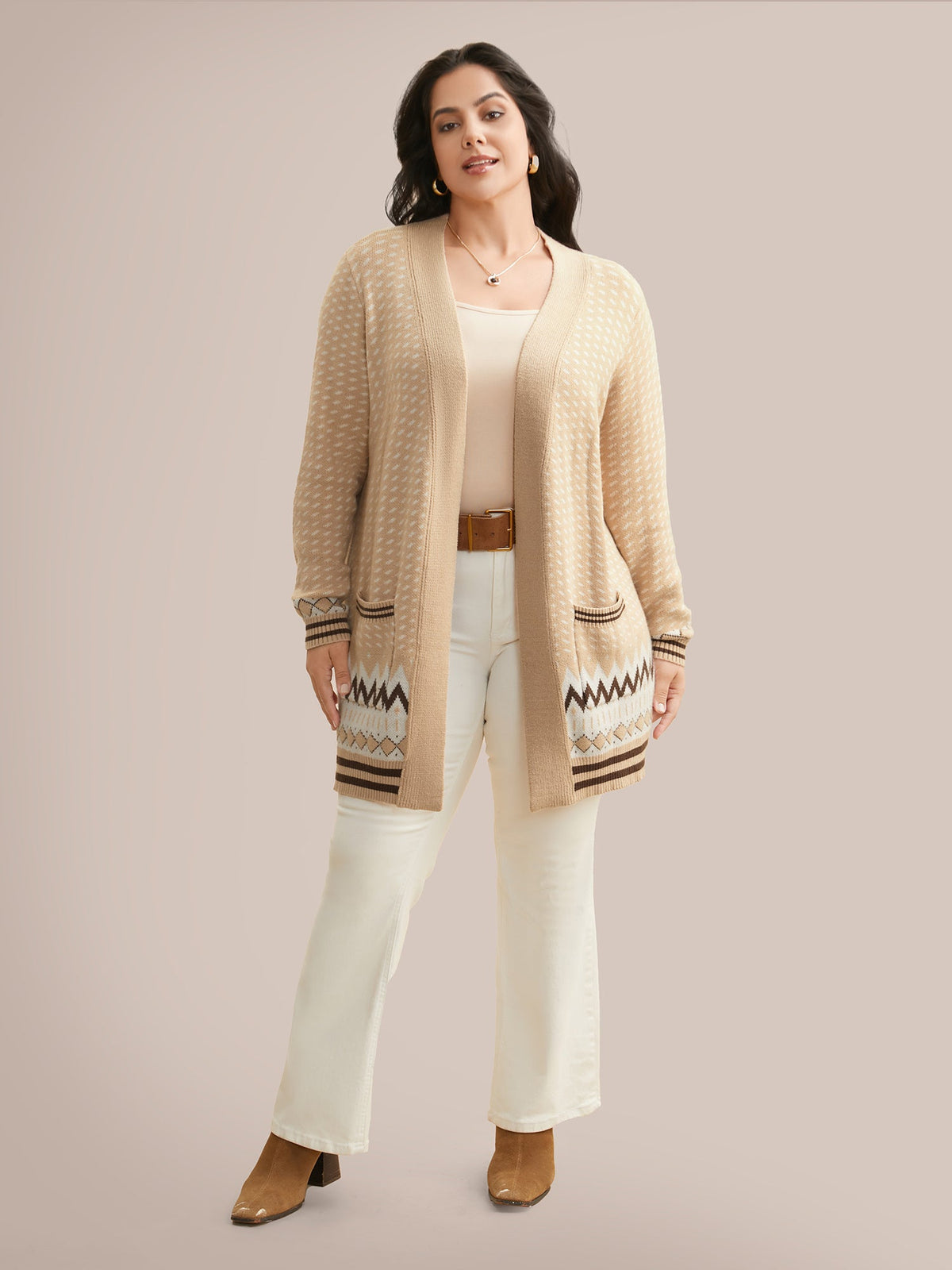 Supersoft Essentials Bandana Geometric Pocket Cardigan