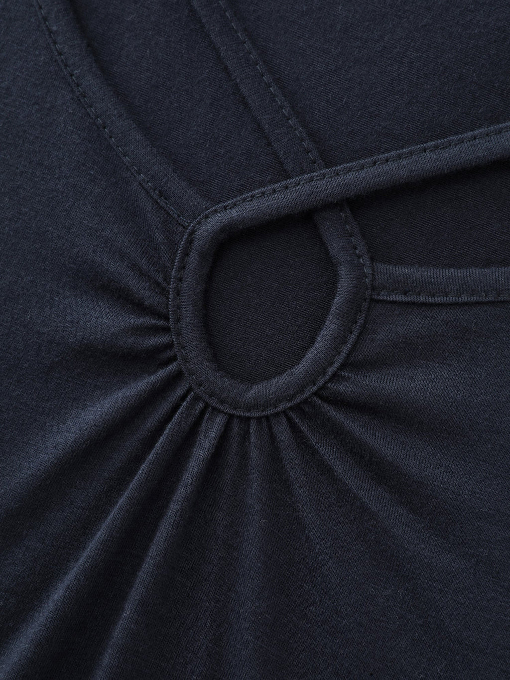 Supersoft Cut-Out Neckline Plain T-Shirt
