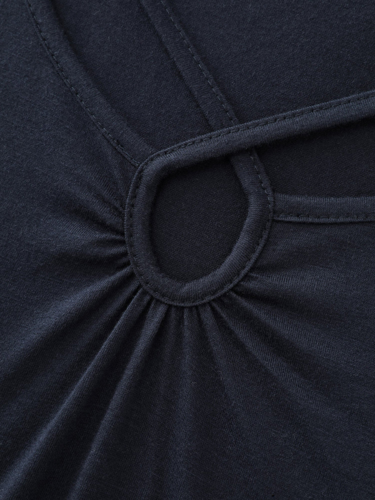 Supersoft Cut-Out Neckline Plain T-Shirt