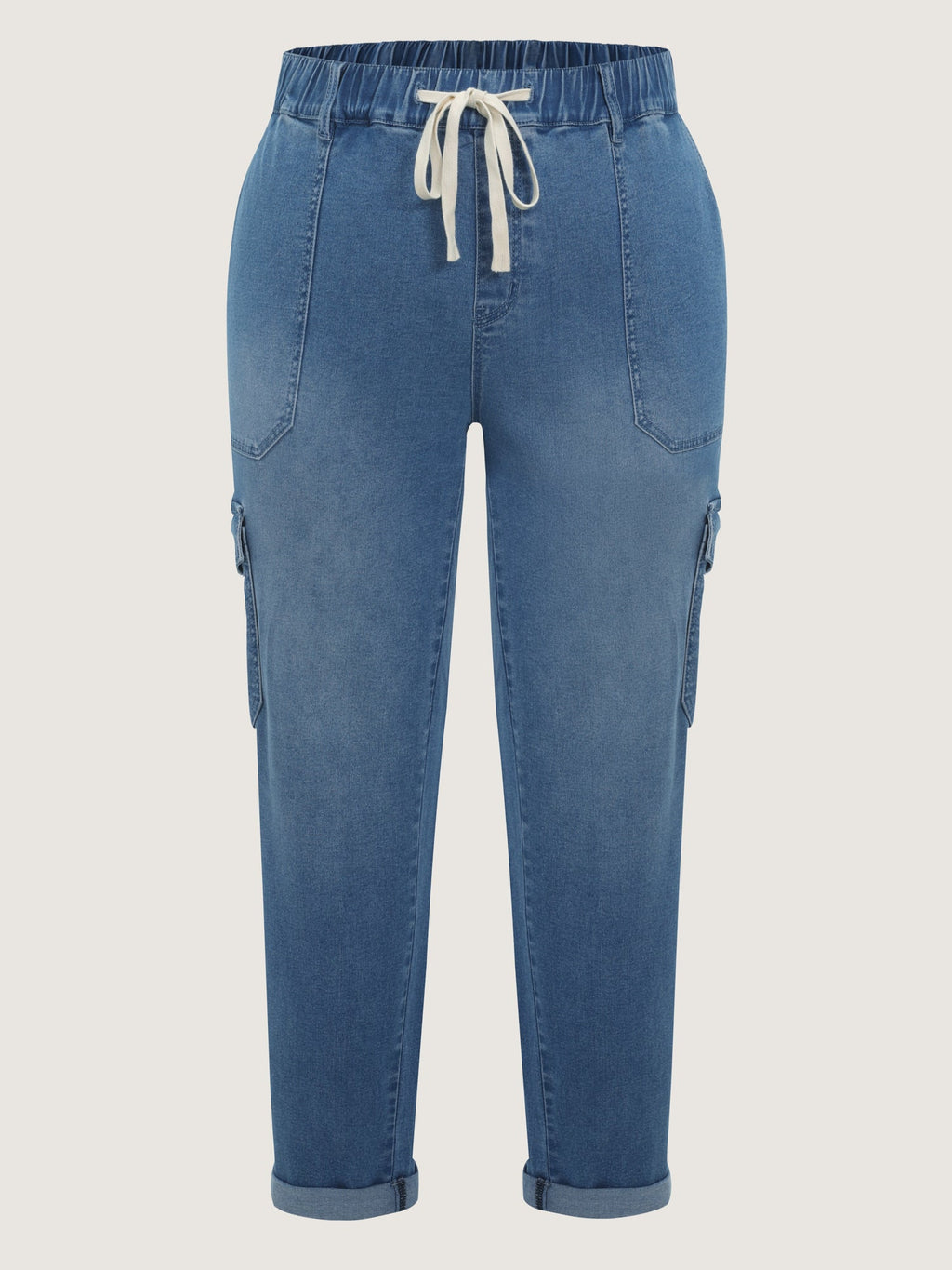 Stretchy Elastic Back Waist Jeans