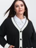 Supersoft Contrast Trim Pocketed Cardigan