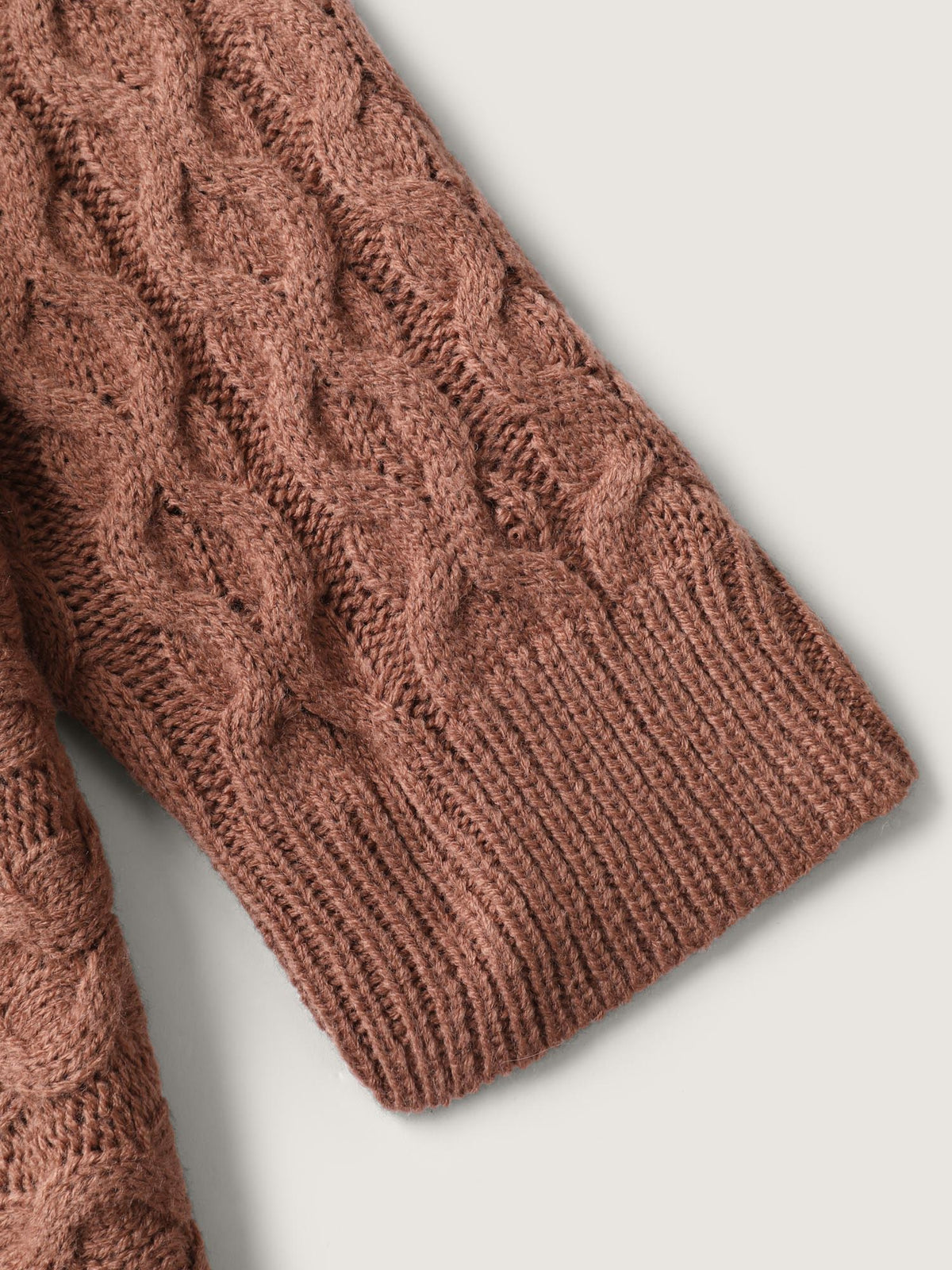 Cable Knot Irregular Hem Cardigan