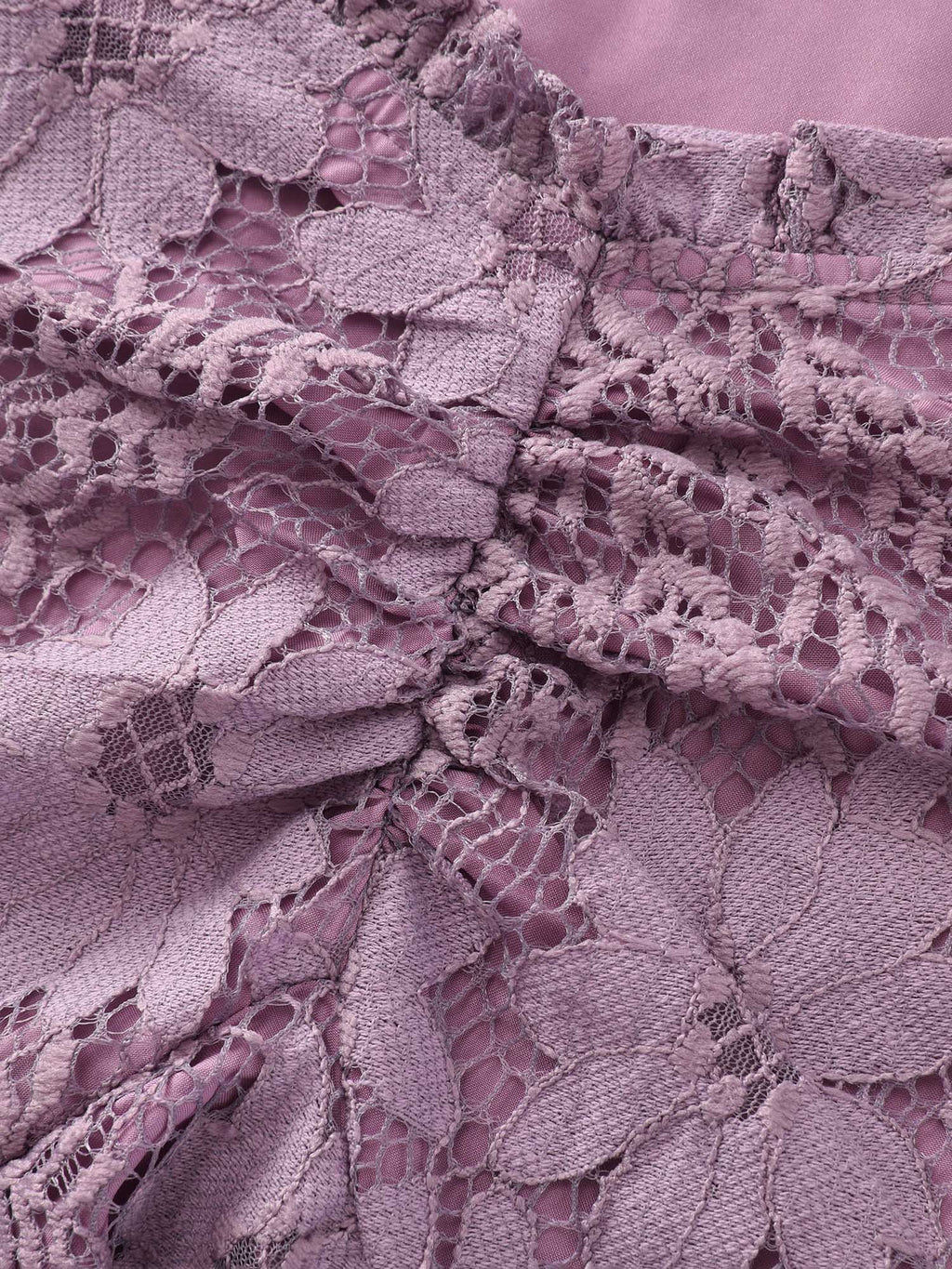 Floral Lace Ruched Fit And Flare Blouse